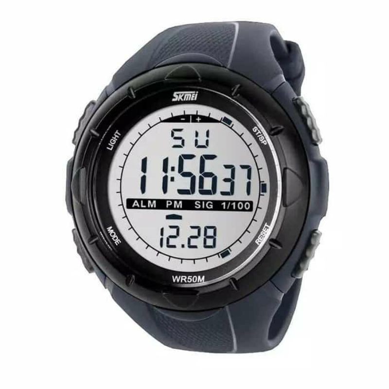 Jam Tangan Skmei 1025 Military Watch PC Case 50M Water Resistant EL Light