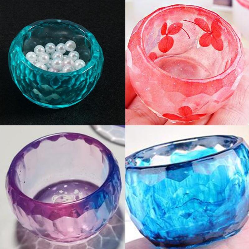 SIY  Rhombus Small Bowl Silicone Mould DIY Crafts Ornaments Decorations Making Tool Crystal Epoxy Resin Mold