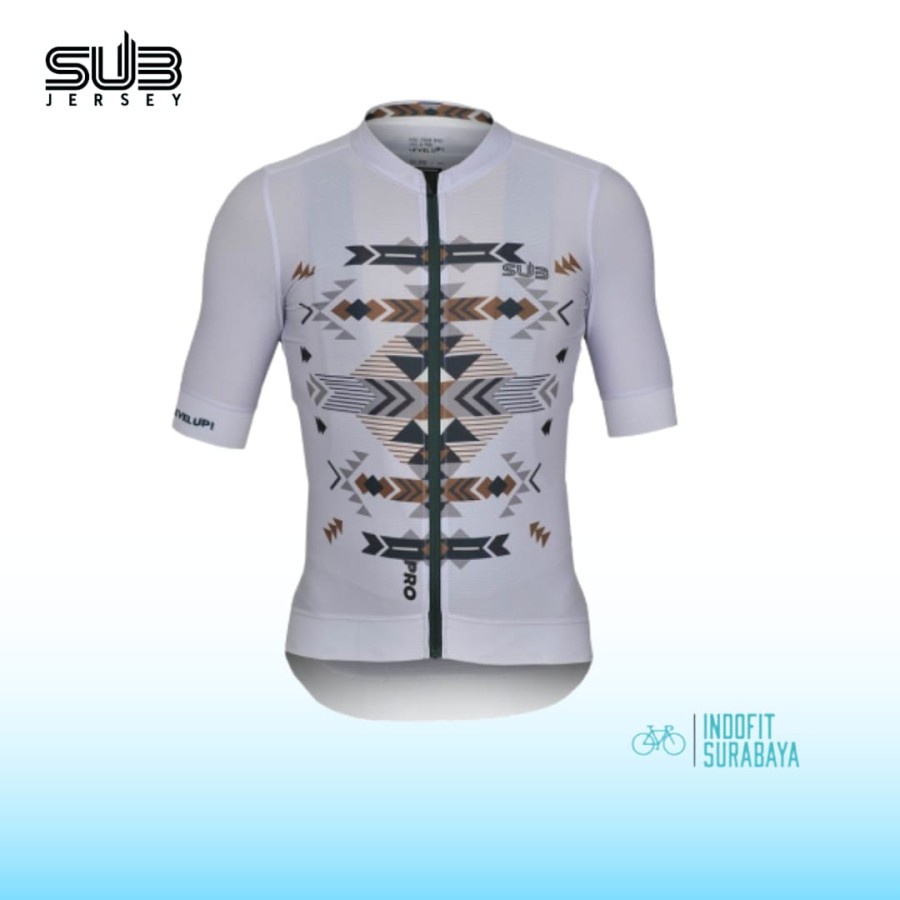 SUB Jersey SHORT Unisex AZTEC GREY Cycling Sepeda Gowes Subjersey