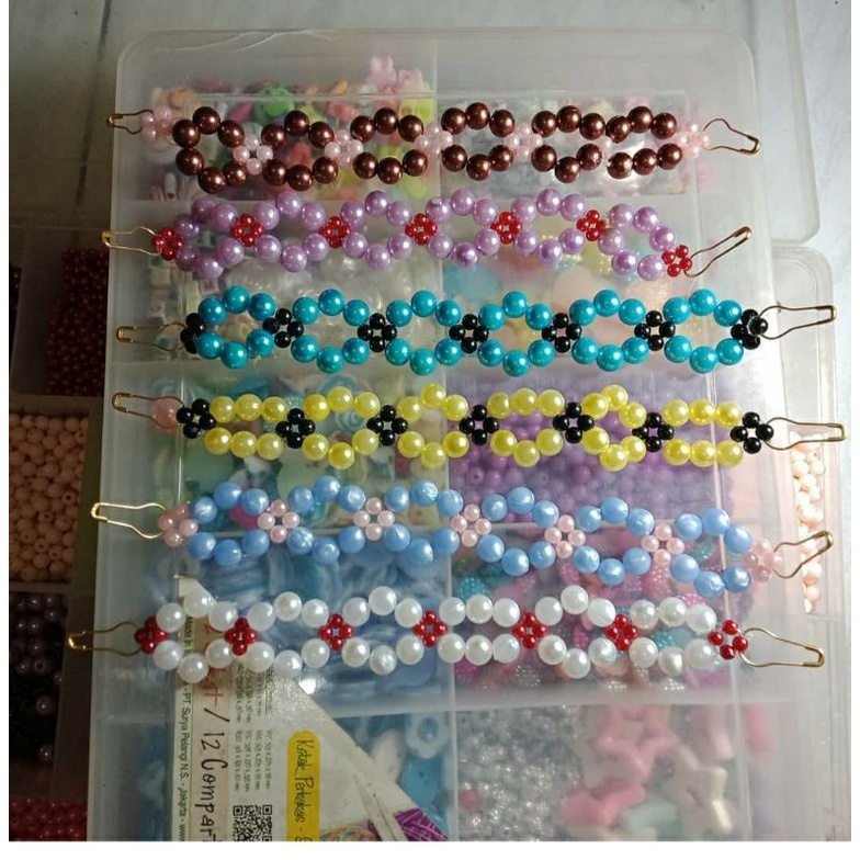 Konektor Masker Hijab Manik Manik