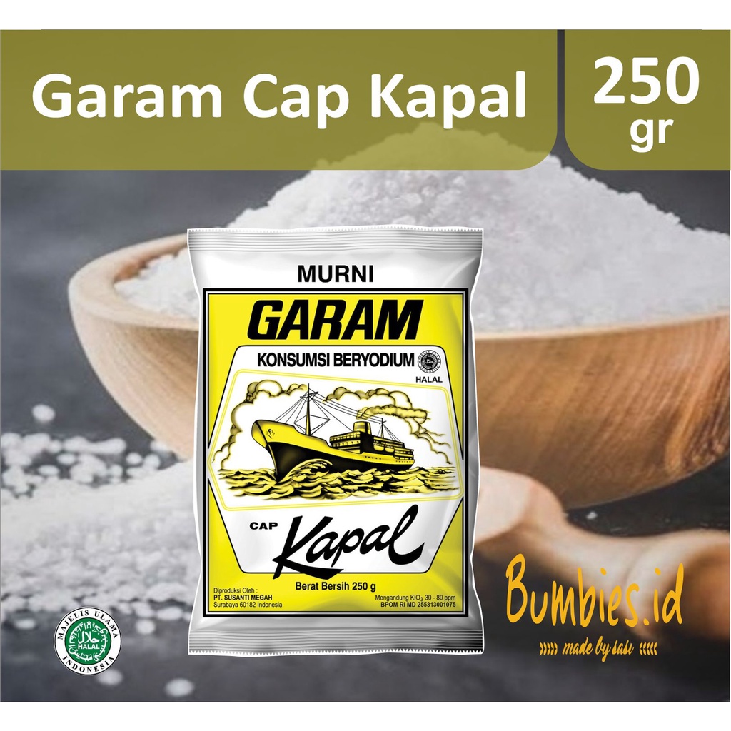 Garam Beryodium Cap Kapal 250 gram