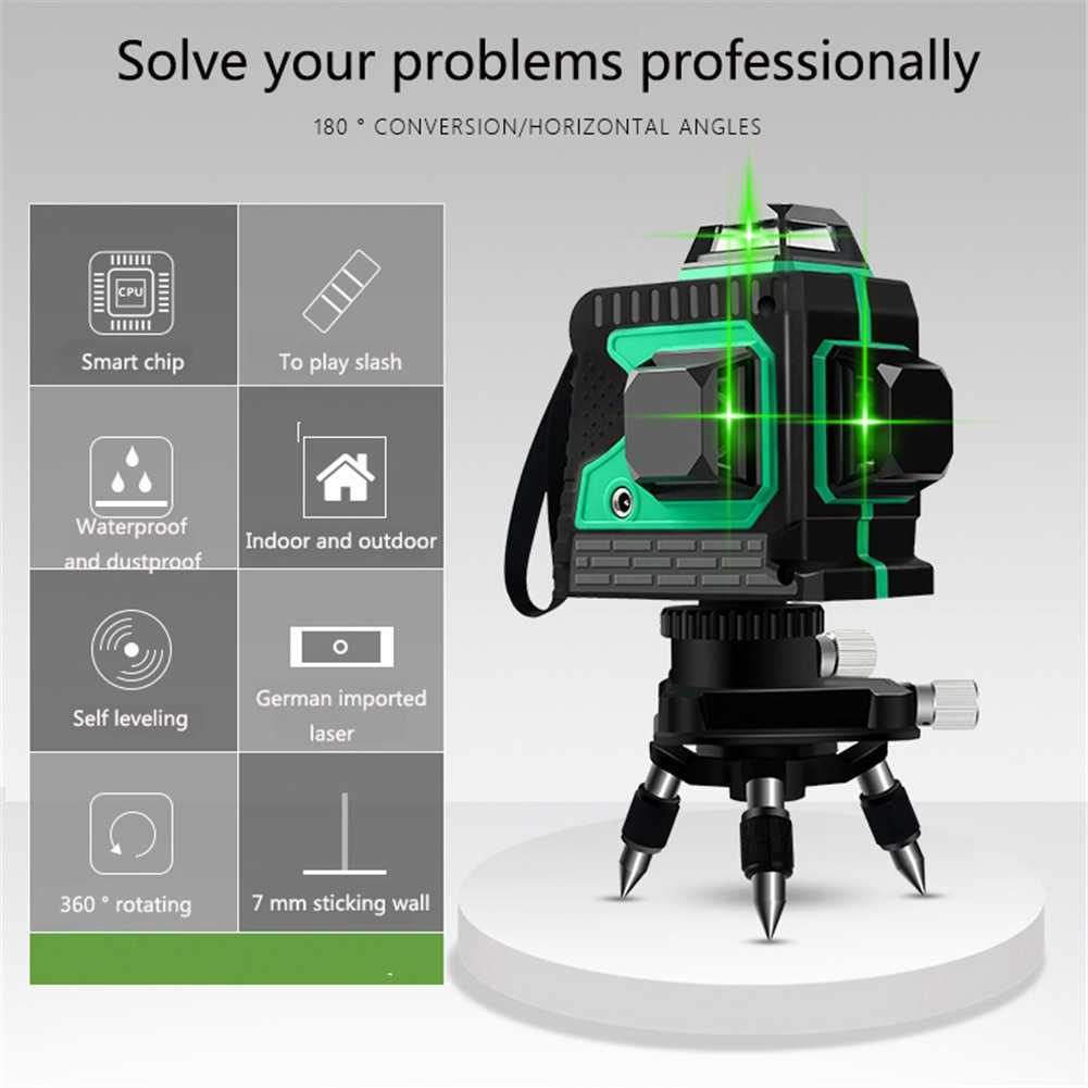 Yelong Self Leveling 3D Wall Meter Laser Beam 12 Line