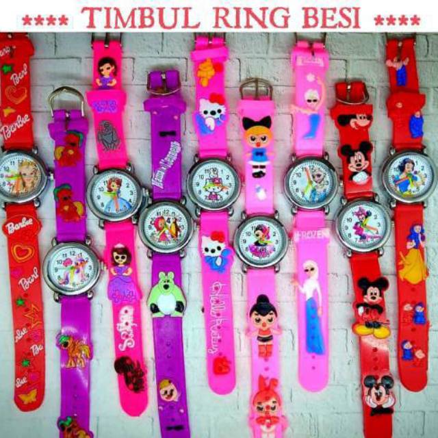 Jam Tangan Anak Fashion Karakter Timbul 3D