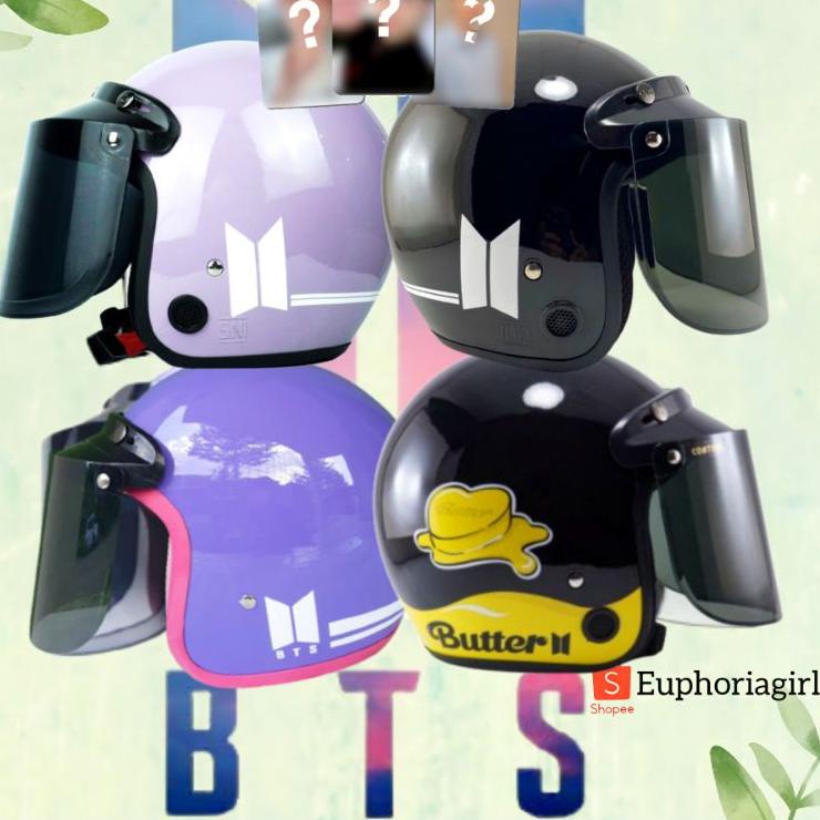 Helm Bogo Retro Remaja Dewasa Helem KPop SNI Full LeherMotif BTS "SDD.10Jn22н"