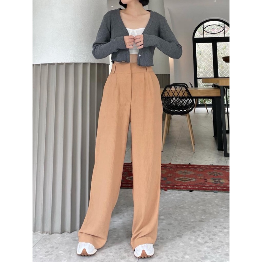 KINARA KULOT HW Pants Krincle Airflow Premium/ kulot Crincle airflow High waist kinara/ Trouser Pants