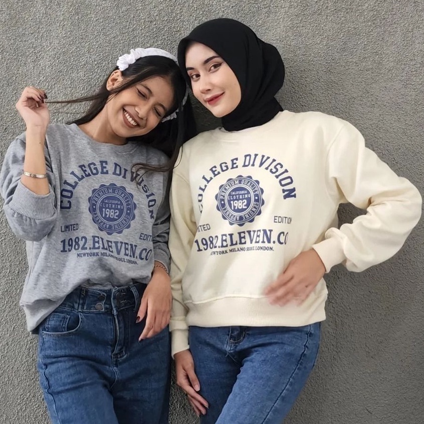 Outwear Crewneck Croope Sweatshirt College Division Trendy