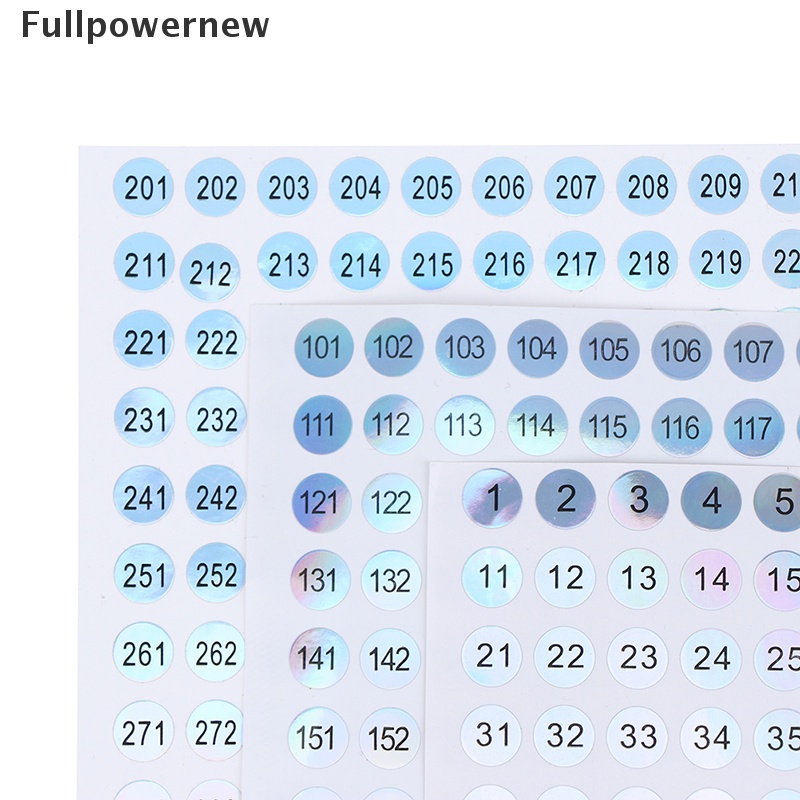 (FULL) Stiker Label Laser Nomor 1-300 Anti Air Untuk Kutek / Lipstick