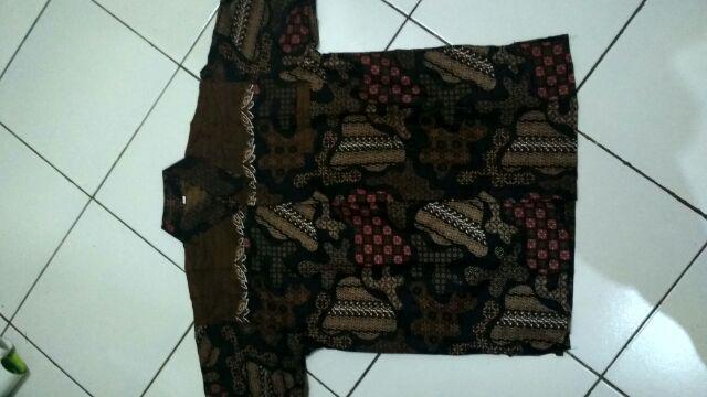 Bswart Batik Hrb026 Kenongo Hem Pendek Padi Pekalongan M L Xl Batik Pria Murah Modern Grosir
