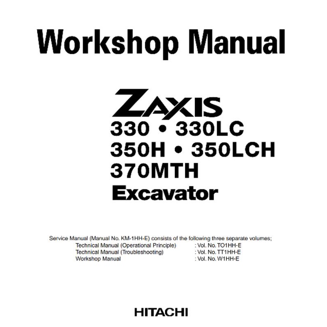 

shop manual excavator hitachi zaxis zx 330