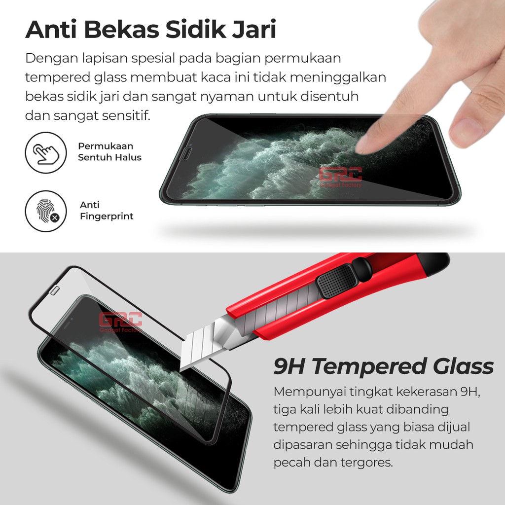 Tempered Glass Appe iPhone 11 Pro 5.8 HOGO Full Cover Anti Gores Kaca