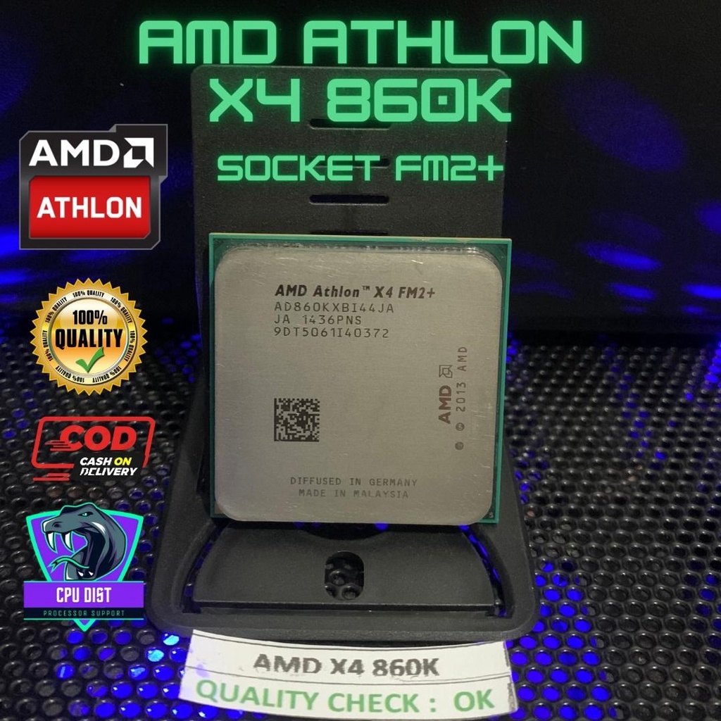 AMD Athlon X4 860K - 3.7GHz up to 4.0GHz - (Socket FM2+) - 4 Cores 4 Threads - TDP 95Watt . Processo