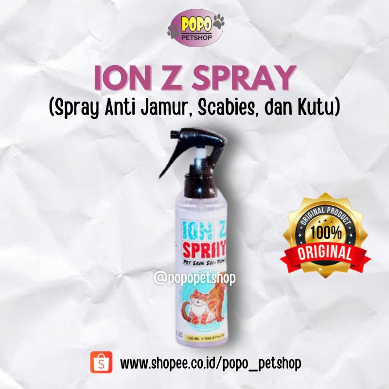 Obat Jamur Scabies Kutu Luka Kucing Anjing Kelinci ION Z SPRAY 