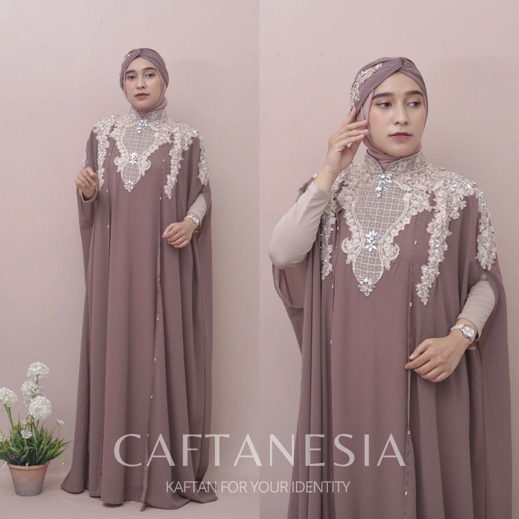 Kaftan Wanita Lebaran | Kaftan Putih Premium | Kaftan Jumbo Mewah Pesta | Kaftan Premium Import | Ka