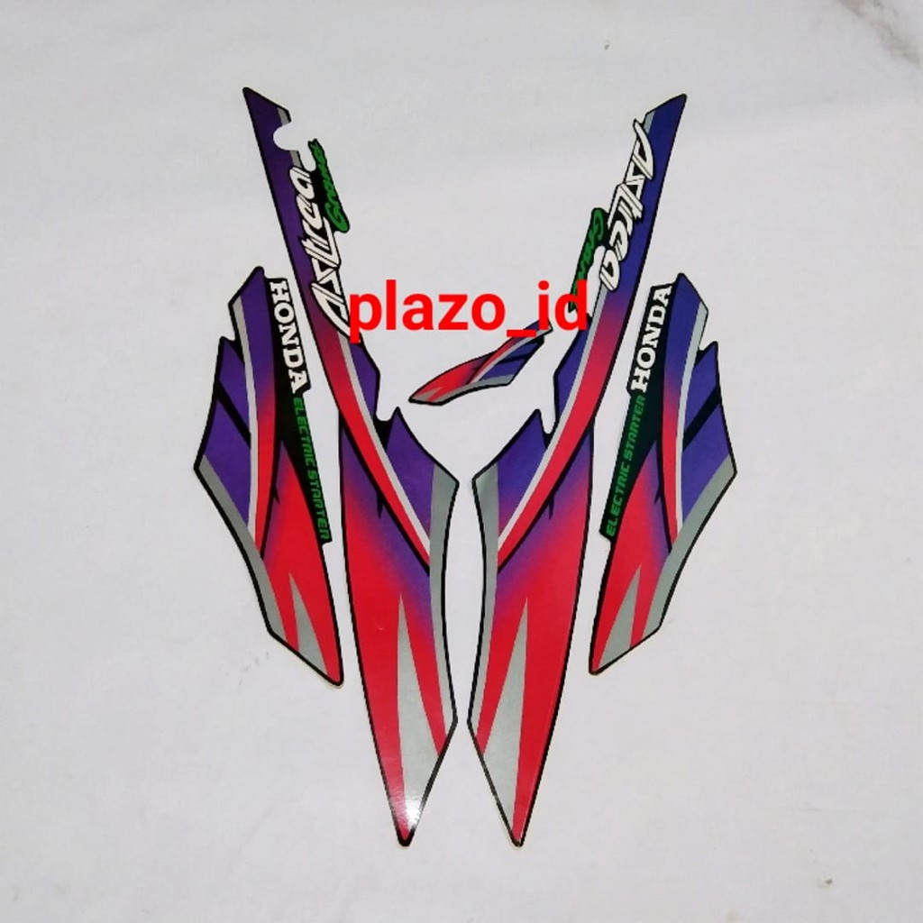 striping motor honda astrea grand 96 merah