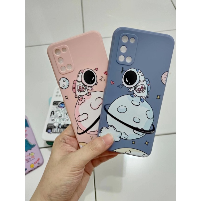 Oppo A5 2020 / A9 2020 soft jelly case gambar astronot couple viral