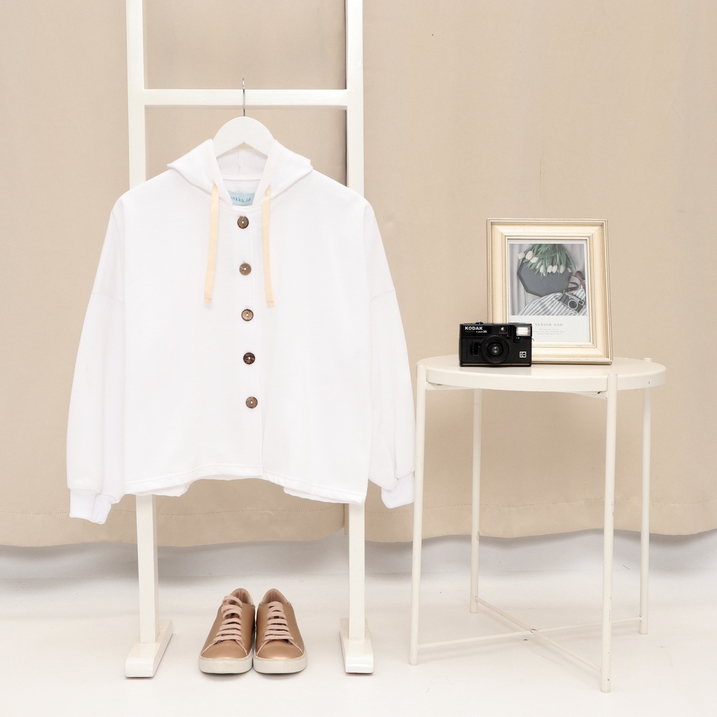 Jaket Sweater Hoodie Women Pakaian wanita Sweater Oversize Outer musim Semi-4