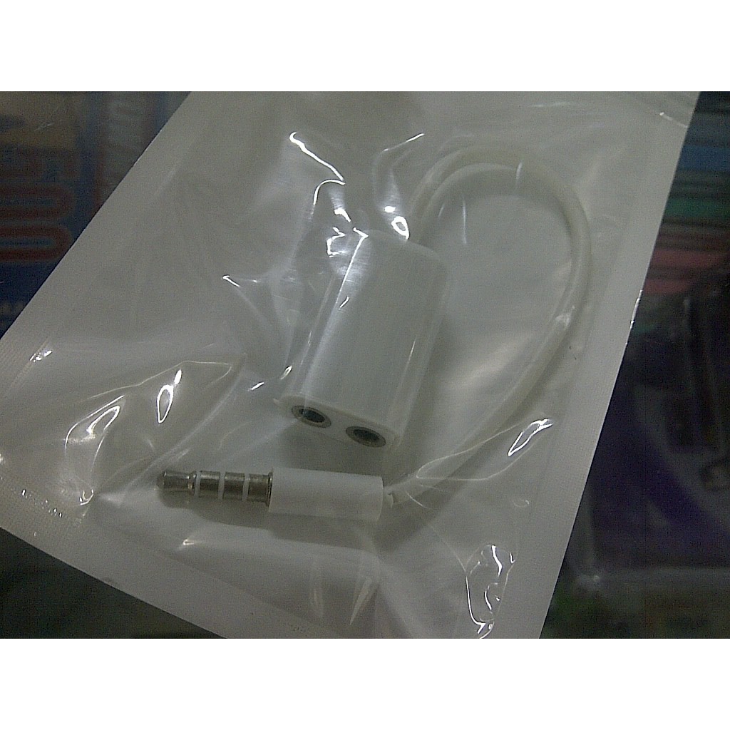 AUDIO SPLITTER PEMBAGI CABANG HEADSET AUX 3.5mm phone Garis 3 ADAPTER