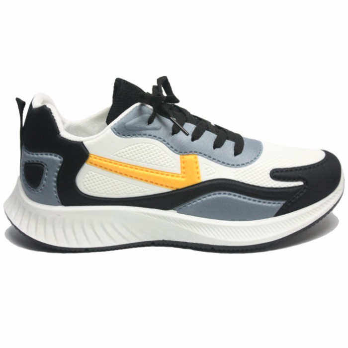 Dr. Kevin Sepatu Sport Pria Men Sneakers 889-033 - Putih/Kuning - Putih/KUning, 42