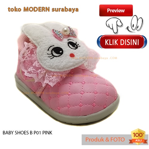 Sepatu anak perempuan sepatu casual sneakers BABY SHOES B P01 PINK