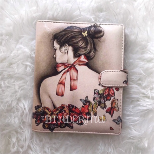 

Binder READY Butterfly Girl YOLO Printing Kulit Multiring 20ring A5 26ring B5