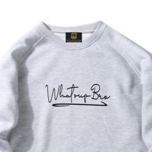 Sweater Crewneck WATS UP BRO Full Lebel HANACO Crewneck Platinum World  Sweatshirt Tokyo North South East jepang style Termurah