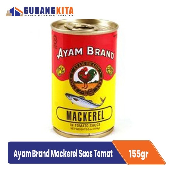 

f0fjhubfe00 Mackerel Bulat Ayam Brand 155 Gram DsGk