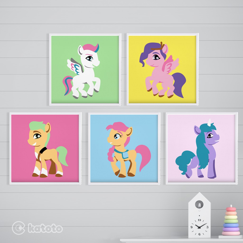 

PAINT BY NUMBERS UNICORN SERIES. KUDA MY LITTLE PONY 2021 NEW GENERATION PEGASUS PAKET MELUKIS KIT ANAK CANVAS 20X20 CM