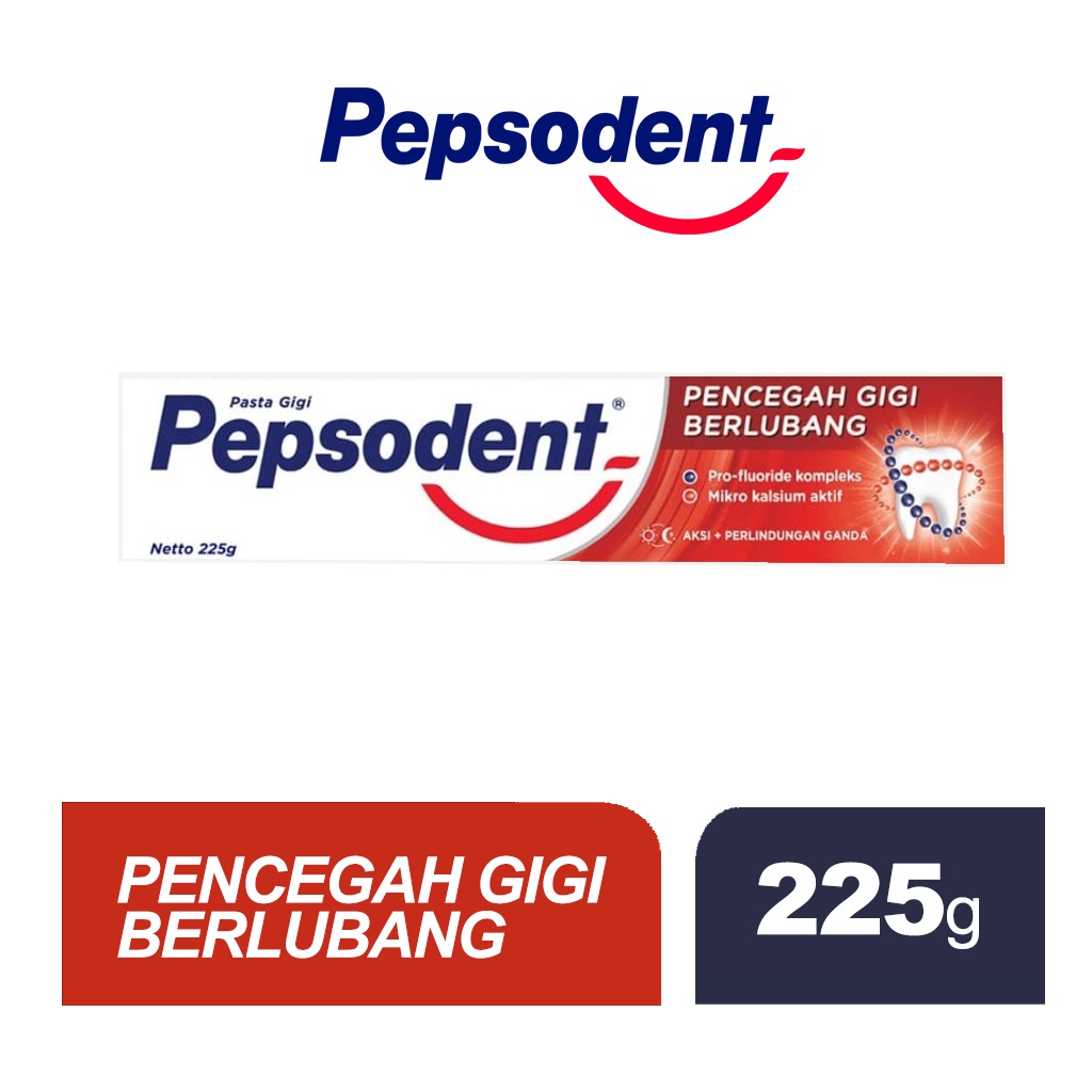 Pepsodent White Pasta Gigi Pencegah Gigi Berlubang 225 G - Toothpaste Whitening, Pasta Gigi