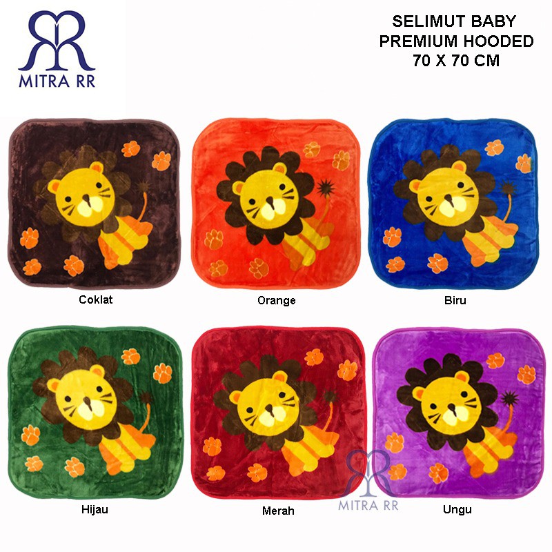 Selimut Bayi Premium Double Fleece / Selimut Bayi With Hood/ Selimut Bulu Halus Ukuran 70X70