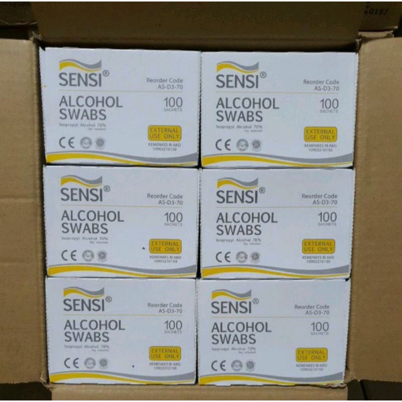 Alkohol swabs SENSI isi 100lembar