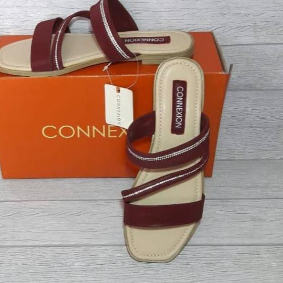 Diskon Sandal  Teplek Motif Tali  Merk  Connexion Paling 