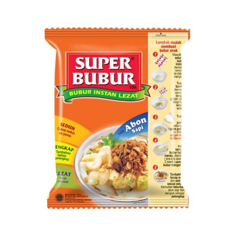 

Super bubur abon sapi 49 gram