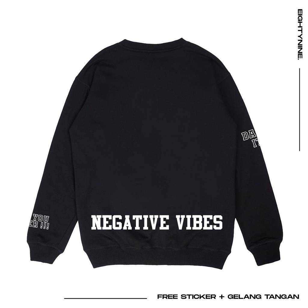 Sweatshirt Crewneck EGTN Bulshit Black Keren Simple Terbaru