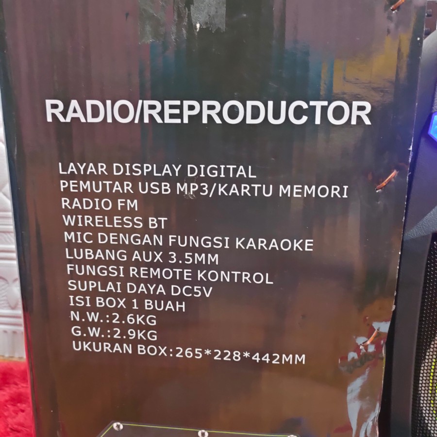 COD SPEAKER BLUETOOTH WIRELESS FLECO 8'5 INCH PLUS MIC WIRELESS KARAOKE // SPEAKER FLECO X-BASS // SPEAKER WIRELESS // SPEAKER SALON AKTIF