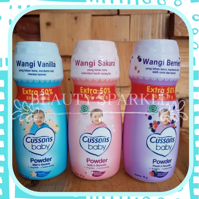 CUSSONS BABY POWDER TALK 50+25GR/harga untuk 1pc/cussons baby/bedak talk/cussons baby powder/CUSSONS