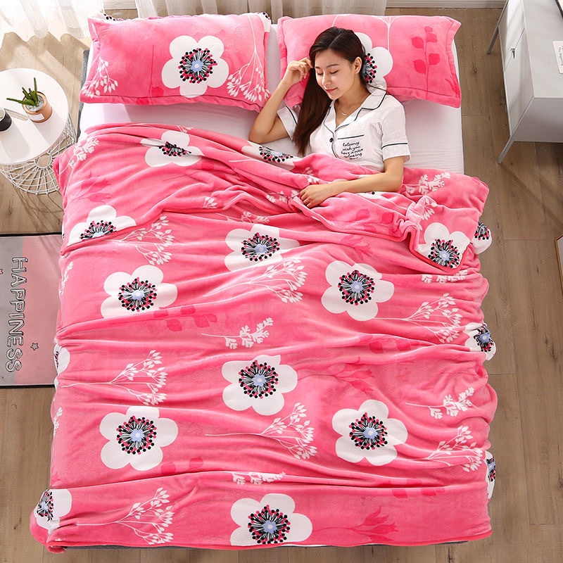 Selimut Bulu Halus 150x200 Motif Dewasa Awan Keren murah Asriyasashii Terlaris Berkualitas-K.PINK 140x190