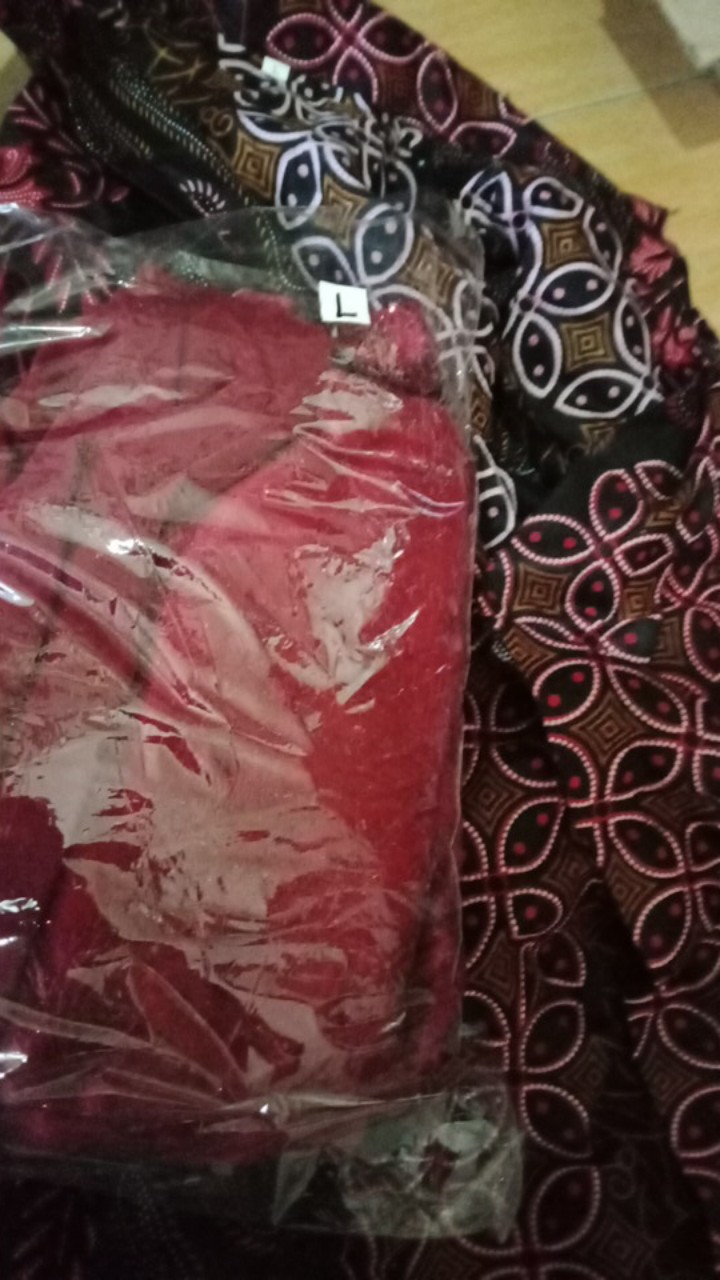 Kebaya Couple Maura Couple - Sania Ruffle Batik Couple Ori Ndoro Jowi Dnt Garansi Cp Parang Maron