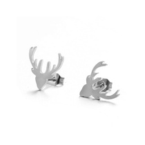 LRC Anting Tusuk Fashion Stainless Steel Animal Ear Studs V83150