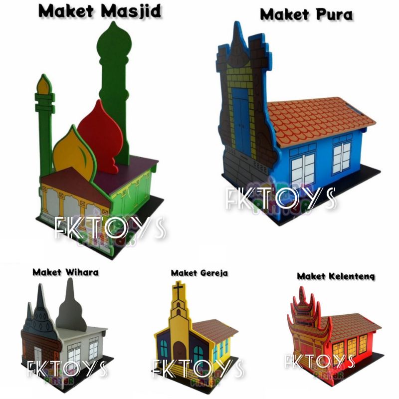 Maket rumah ibadah 3d_mainan edukasi anak
