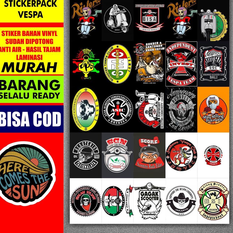 STICKER PACK VESPA SCOOTER INDEPENDENT STICKER BOMB STICKER LAPTOP STICKER TUMBLR STICKER HEREX/C70 