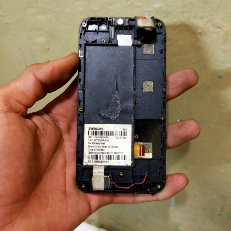 LCD & TOUCHSCREEN EVERCOSS S45 ORIGINAL COPOTAN. NORMAL