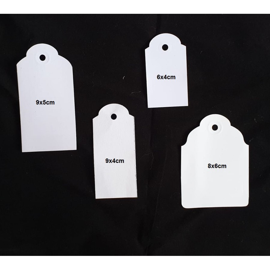 Paper Hang Tags - White Irregular Square Shape Tag (10pcs)