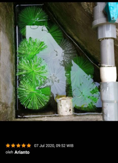 filter kolam aquarium ikan koi ikan hias sikat brush panjang 40 cm