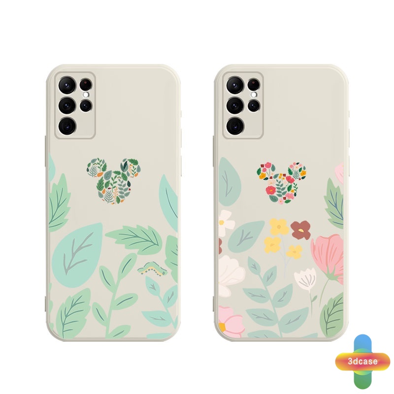 Casing OPPO A54 A15 A5S A3S A16 A95 A7 A5 A9 A31 A53 2020 A12 A1K A55 A36 A76 A96 Reno 5 4 5F 4F A74 A15S A52 A11K A92 A35 A11 A93 A32 A72 A94 A53S F17 PRO A16S A12S A12E A33 Y20 Y12 5 5i C3 C25 C12 A12 Cute Mickey Minnie Mouse Flower Anti-fall Case