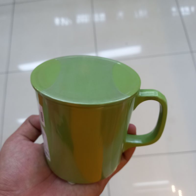 CANGKIR MELAMIN TUTUP 340ML/MELAMIN MUG VANDA/CANGKIR TEH/MUG