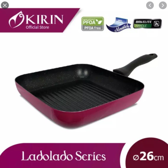 Teflon Panggangan-Grill Pan- Lado Lado Kirin 26 cm