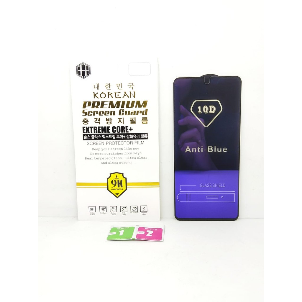 KOREAN BlueRay 10D Redmi Note 9 Pro 6.67 inchi Tempered Glass FULL GLUE ANTI RADIASI