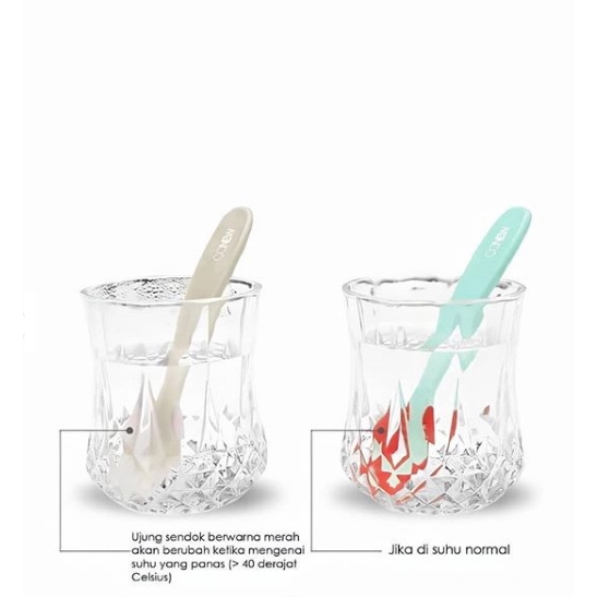 MAK227 SENDOK MAKAN SENSOR OONEW HEAT SENSITIVE SPOON ISI 2 PCS TB1495