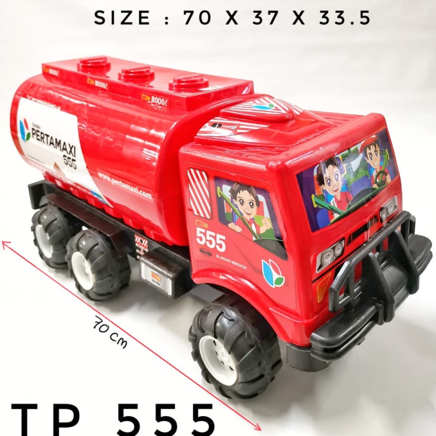 SG TOYS TP 555 Mainan Mobil Dorong Truk Tangki BBM Pertamina / Mobilan Tarik Pertamaxi Jumbo