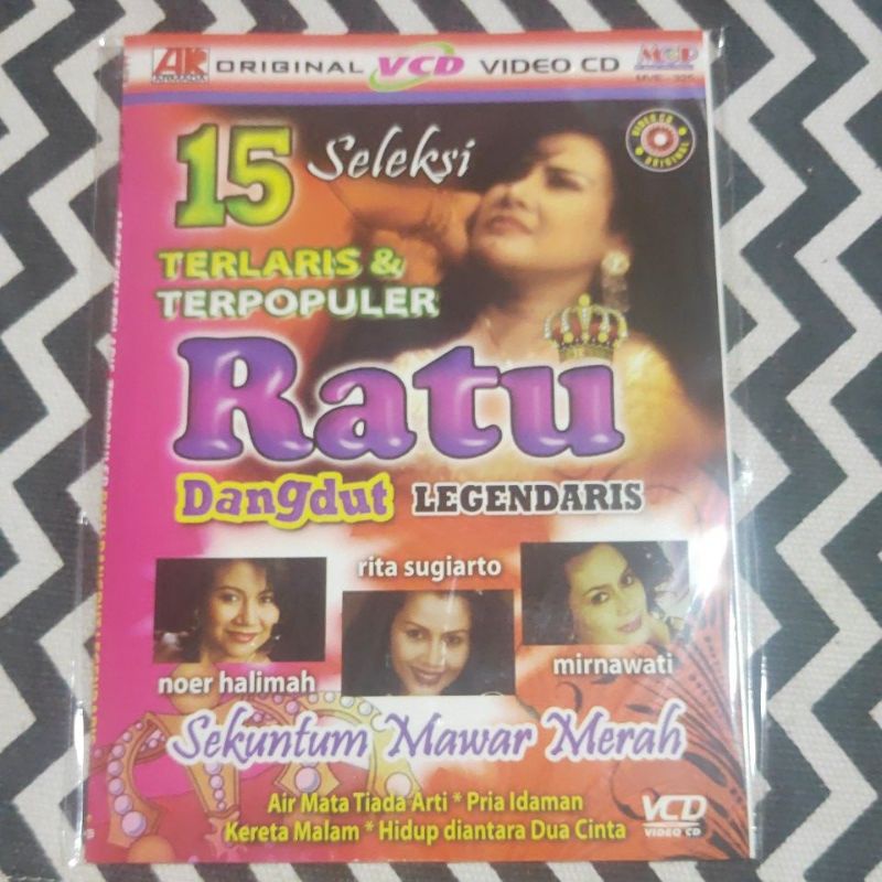 VCD KARAOKE ORIGINAL 15 SELEKSI TERLARIS & TERPOPULER RATU DANGDUT LEGENDARIS